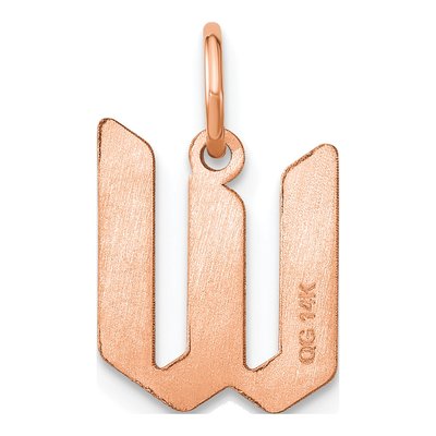 Rose Gold-Plated Sterling Silver Letter W Pendant – view 3