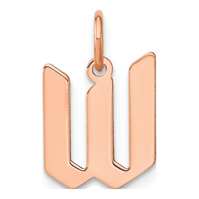 Rose Gold-Plated Sterling Silver Letter W Pendant