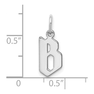 Sterling Silver Letter B Pendant – view 3