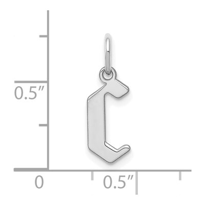 Sterling Silver Letter C Pendant – view 3