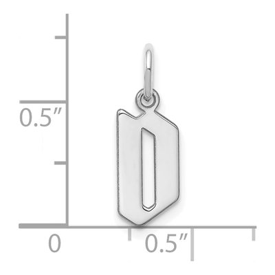 Sterling Silver Letter D Pendant – view 3