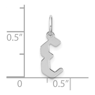 Sterling Silver Letter E Pendant – view 4