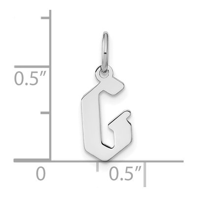 Sterling Silver Letter G Pendant – view 4