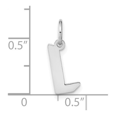 Sterling Silver Letter L Pendant – view 4