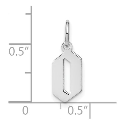 Sterling Silver Letter O Pendant – view 4
