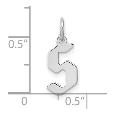 Sterling Silver Letter S Pendant – view 4
