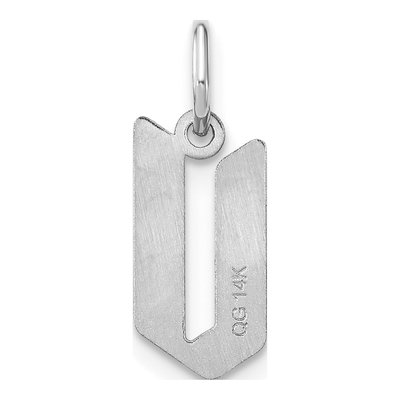 Sterling Silver Letter V Pendant – view 3