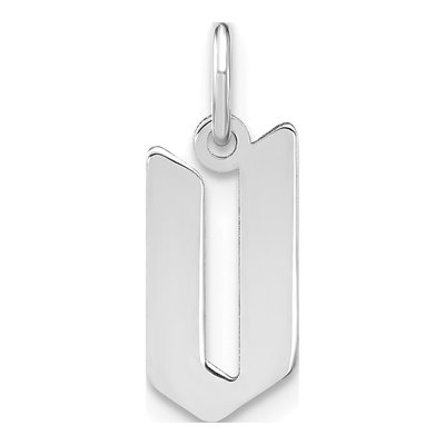 Sterling Silver Letter V Pendant
