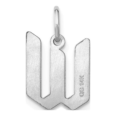 Sterling Silver Letter W Pendant – view 3