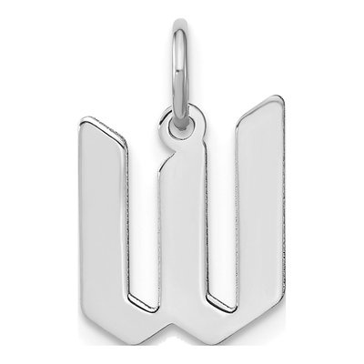 Sterling Silver Letter W Pendant