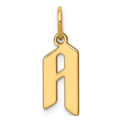 14K Yellow Gold Letter A Pendant