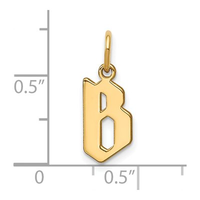 14K Yellow Gold Letter B Pendant – view 4