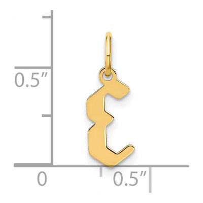14K Yellow Gold Letter E Pendant – view 5