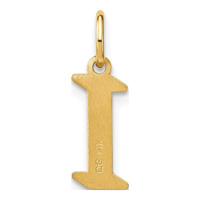 14K Yellow Gold Letter I Initial Pendant – view 4