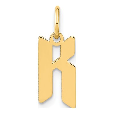 14K Yellow Gold Letter K Pendant