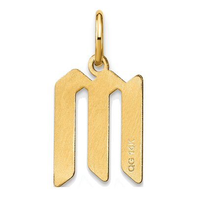 14K Yellow Gold Letter M Pendant – view 4