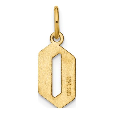 14K Yellow Gold Letter O Pendant – view 4