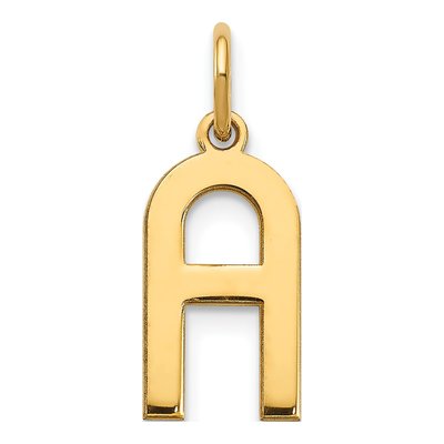 Gold-Plated Sterling Silver Letter A Pendant