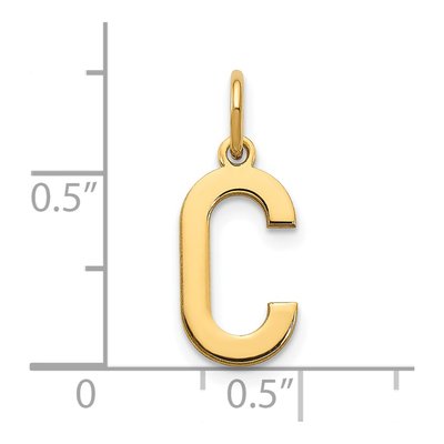 Gold-Plated Sterling Silver Letter C Pendant – view 4