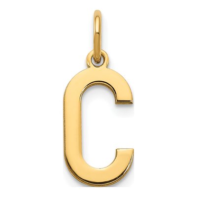 Gold-Plated Sterling Silver Letter C Pendant