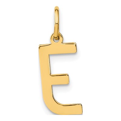 Gold-Plated Sterling Silver Letter E Pendant
