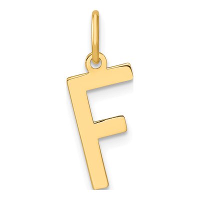 Gold-Plated Sterling Silver Letter F Pendant
