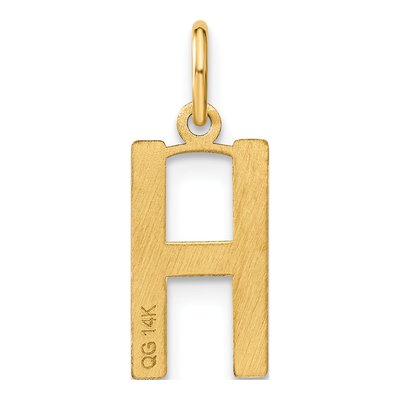 Gold-Plated Sterling Silver Letter H Pendant – view 3