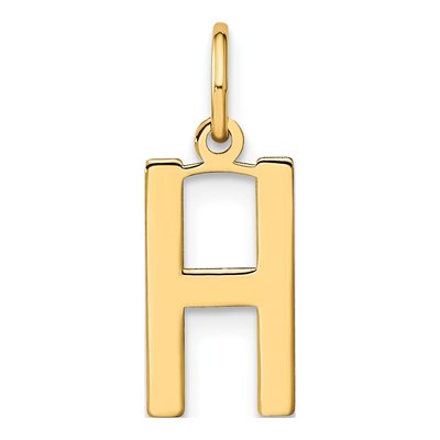 Gold-Plated Sterling Silver Letter H Pendant