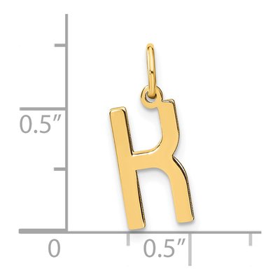 Gold-Plated Sterling Silver Letter K Pendant – view 5
