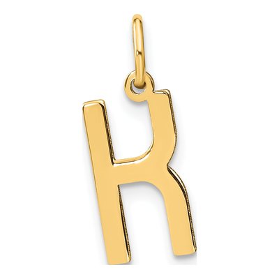 Gold-Plated Sterling Silver Letter K Pendant