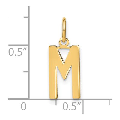 Gold-Plated Sterling Silver Letter M Pendant – view 5