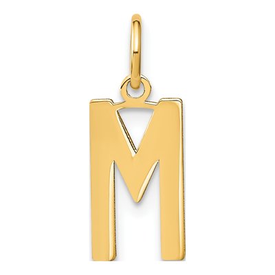 Gold-Plated Sterling Silver Letter M Pendant