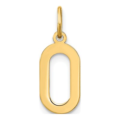 Gold-Plated Sterling Silver Letter O Pendant