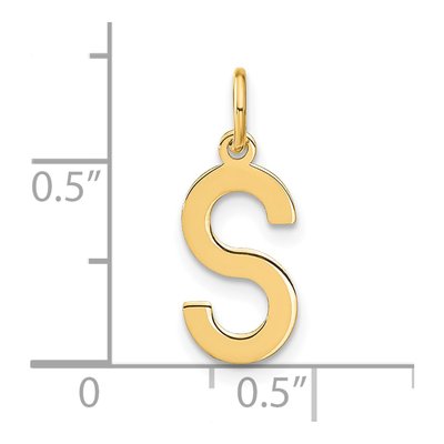 Gold-Plated Sterling Silver Letter S Pendant – view 5