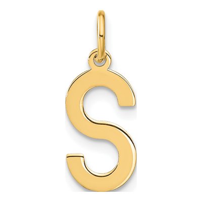 Gold-Plated Sterling Silver Letter S Pendant