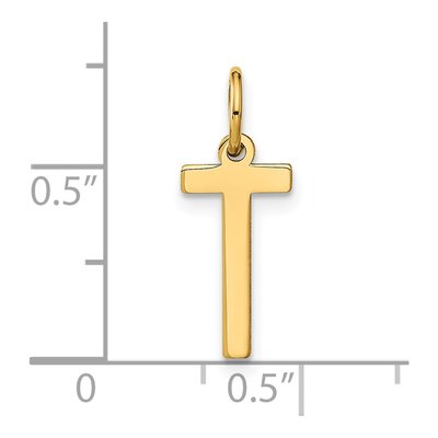 Gold-Plated Sterling Silver Letter T Pendant – view 5