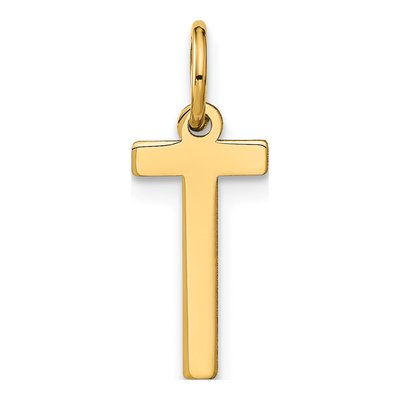 Gold-Plated Sterling Silver Letter T Pendant