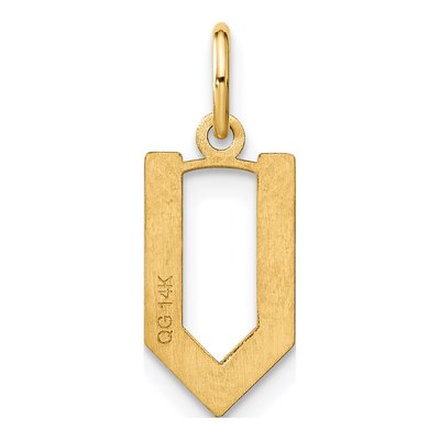 Gold-Plated Sterling Silver Letter V Pendant – view 3