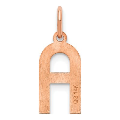 14K Rose Gold Letter A Pendant – view 3