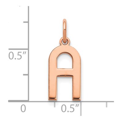 14K Rose Gold Letter A Pendant – view 4