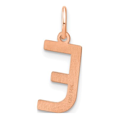 14K Rose Gold Letter E Pendant – view 3