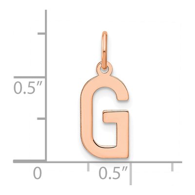 14K Rose Gold Letter G Pendant – view 4