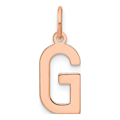 14K Rose Gold Letter G Pendant