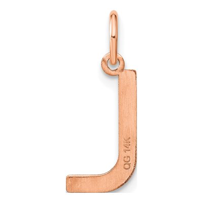 14K Rose Gold Letter L Pendant – view 3
