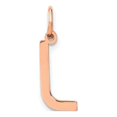 14K Rose Gold Letter L Pendant
