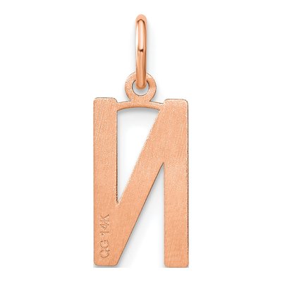 14K Rose Gold Letter N Pendant – view 3
