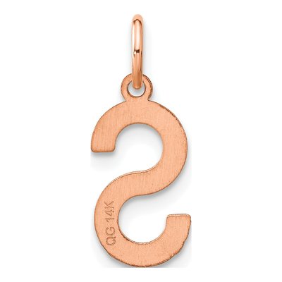 14K Rose Gold Letter S Pendant – view 3