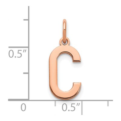 Rose Gold-Plated Sterling Silver Letter C Pendant – view 4