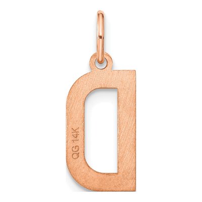 Rose Gold-Plated Sterling Silver Letter D Pendant – view 3