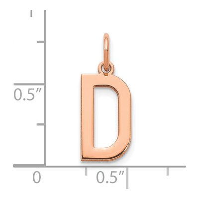 Rose Gold-Plated Sterling Silver Letter D Pendant – view 4